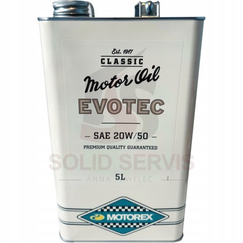 20W50 5L Motorex Classic Line EVOTEC OLEJ SILNIKOWY PREMIUM QUALITY