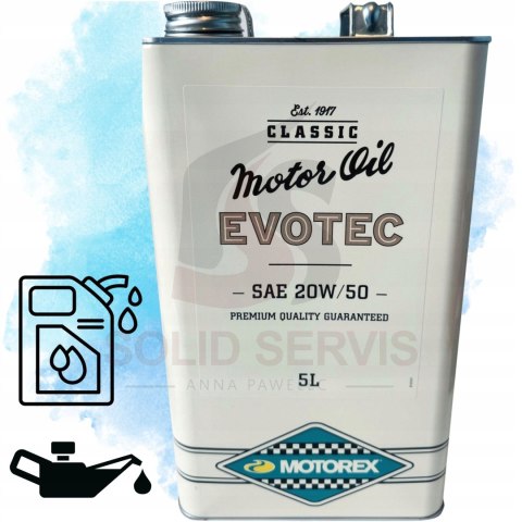 20W50 5L Motorex Classic Line EVOTEC OLEJ SILNIKOWY PREMIUM QUALITY