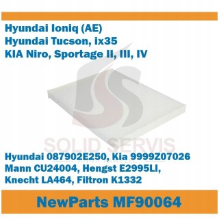 Filtr kabinowy MF90064 Hyundai Kia zamiennik Filtron K1332
