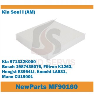 Filtr kabinowy MF90160 Kia Soul I zamiennik Filtron K1263