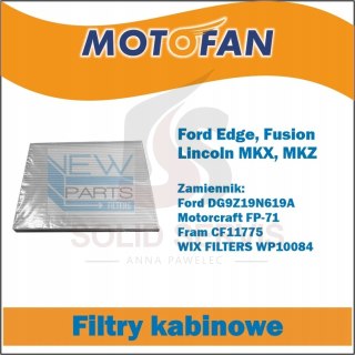 Filtr kabinowy MF90037 Ford Fusion Edge Lincoln MKX MKZ zamiennik Fram CF11