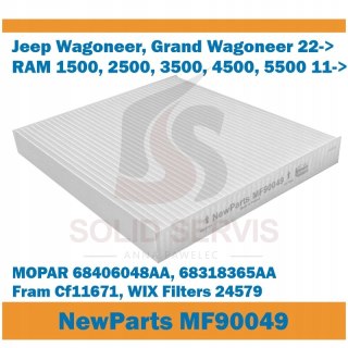 Filtr kabinowy MF90049 Jeep Wagoneer Grand Wagoneer RAM zamiennik WIX 24579
