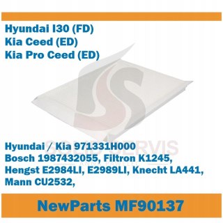 Filtr kabinowy MF90137 Hyundai I30, Kia Ceed zamiennik Filtron K1245