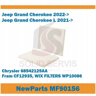 Filtr kabinowy MF90156 Jeep Grand Cherokee 2021-> zam Chrysler 68542125AA