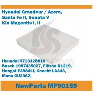 Filtr kabinowy MF90159 Hyundai Kia zamiennik Filtron K1219