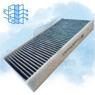 Filtr kabinowy z węglem MF90115C CITROEN C5 II C6 PEUGEOT 407