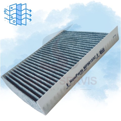 Filtr kabinowy z węglem MF90153C FIAT Bravo Stilo Lancia Delta III zam K1103A