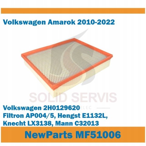 Filtr powietrza MF51006 Volkswagen Amarok zamiennik Filtron AP004/5
