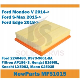 Filtr powietrza MF51015 Mondeo V S-Max Edge zamiennik Filtron AP186/3