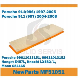 Filtr powietrza MF51051 Porsche 911 (996/997) zamiennik Mann C54165