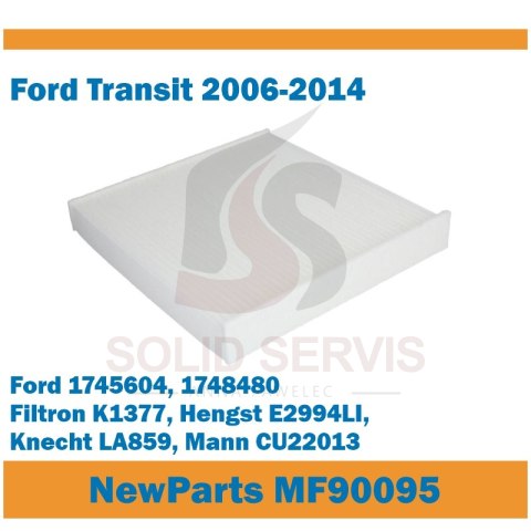 Filtr kabinowy MF90095 Ford Transit (06-14) zamiennik Filtron K1377