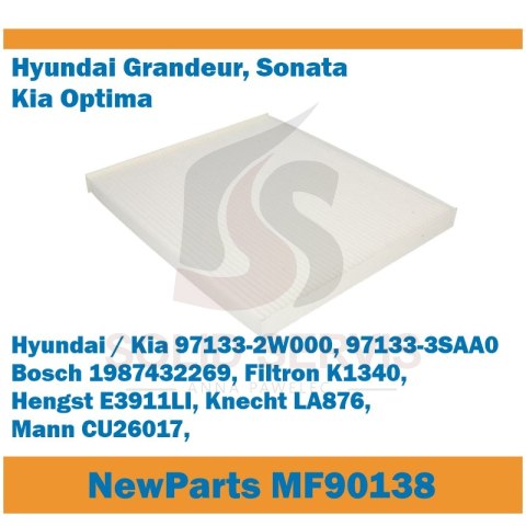 NewParts Filters MF90138 - Filtr kabinowy Grandeur Azera Santa Fe zam K1340